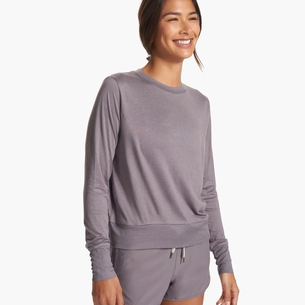 Vuori Daydream Long Sleeve Crewneck Sawyer Heather Size Medium